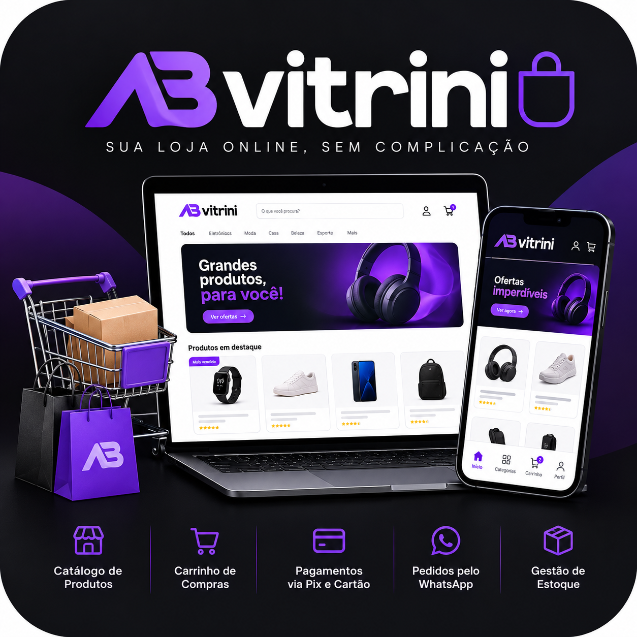 ABvitrini: Loja Virtual com Pedidos no WhatsApp